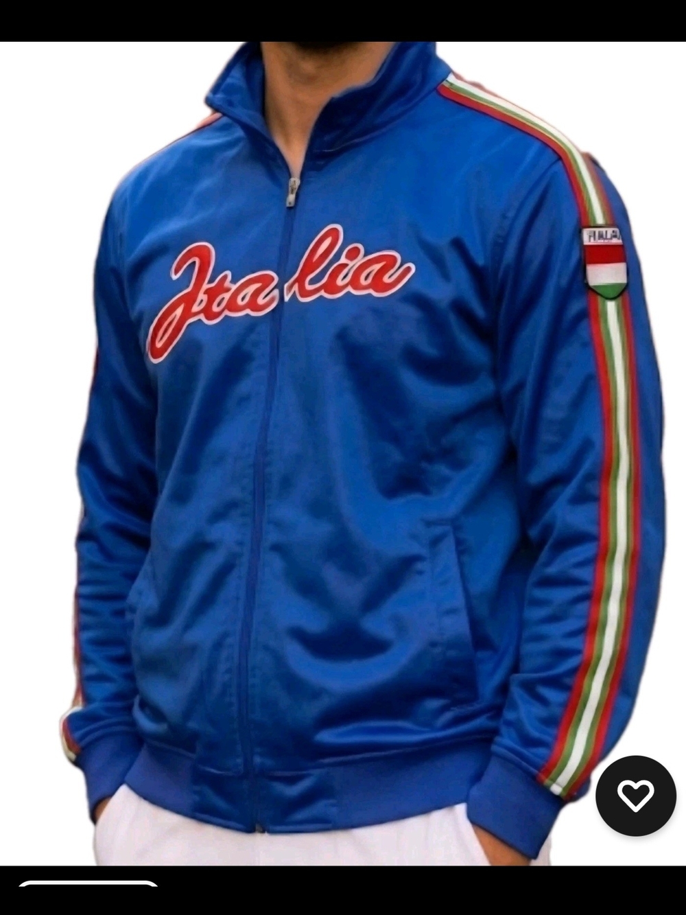 Stussy Blue Italia Track Jacket with Red, Green & White Trim